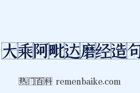 大乘阿毗达磨经造句是什么意思的图片